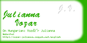 julianna vozar business card